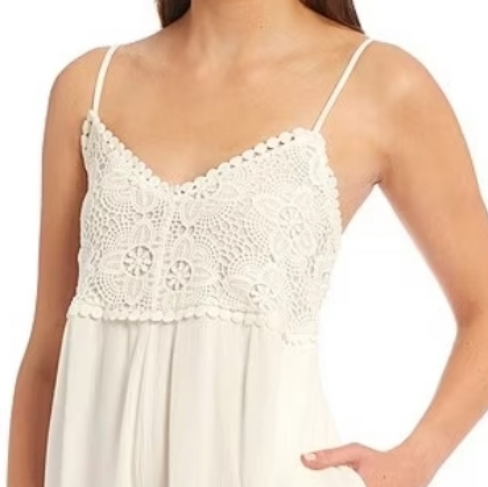 Coco + Jaimeson Crochet Trim Romper ~ NWT ~ Winter White ~, Medium - Picture 2 of 5